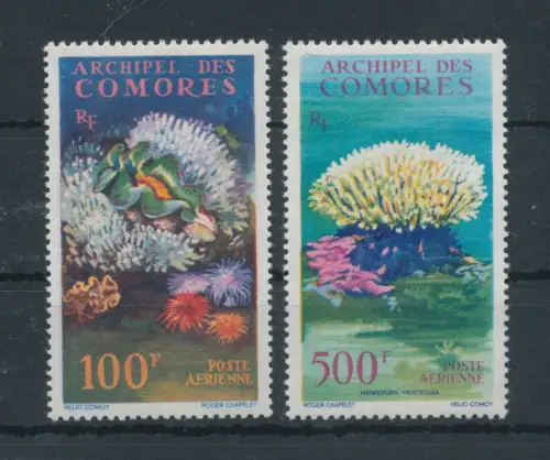 1962 Komoren - Yvert Katalog Nr. 5/6 - Meeresfauna und -flora - 2 Werte - postfrisch **