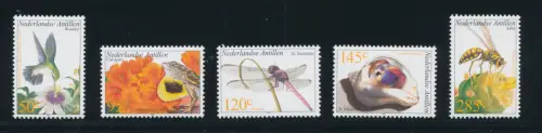 2002 Niederländische Antillen - Fauna & Flora - Yvert Katalog Nr. 1289-93 - 5 Werte - postfrisch **