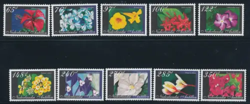 2005 Niederländische Antillen - Blumen - Yvert Katalog Nr. 1510-19 - 10 Werte - postfrisch **