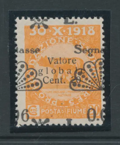 1921 Fluss - Segnatasse Nr. 17t - stark in beide Richtungen versetzter Aufdruck - Interessantes und ungewöhnliches Motorrad - MNH**