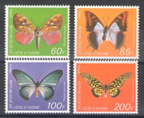 1978 Elfenbeinküste, Schmetterling - Yvert Nr. 469/72 - 4 Werte - postfrisch**