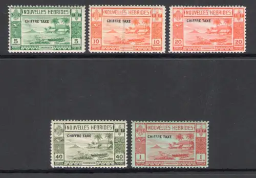 1938 Neue Hebriden - Stanley Gibbons Nr. fd65/fd69 - MNH **