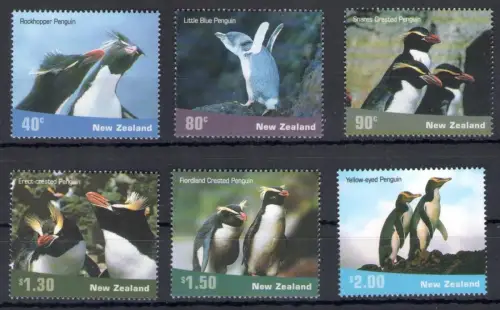 2001 Neuseeland, Pinguini - Nr. 1887/92 - postfrisch **