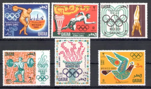 1968 QATAR, SG Nr. 264/69 - Olympische Spiele Mexiko - postfrisch **