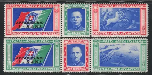 1933 Italien, Königreich, Luftpost, # 51P/52P, Tripttici Rani, postfrisch **