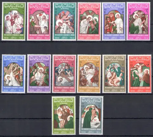 1966 Jordanien - Yvert n. 540/53 - Kreuzweg - postfrisch **