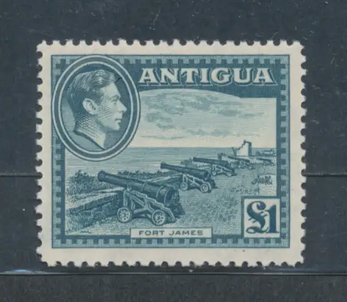 1938-51 Antigua - Stanley Gibbons Nr. 109 - 1 Pfund schiefergrün - postfrisch **