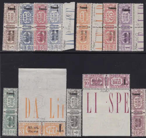 1944 Italienische Sozialrepubblica, Postpakete # 36a/47a Zertifikat Kaffee