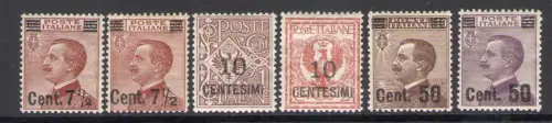 1923-27 Italien - Königreich, Nr. 135/40 Michetti oben - postfrisch **