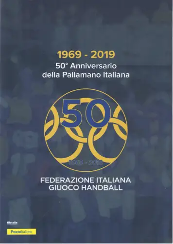 2019 Italien - Republik, Folder - Handballspiel Nr. 722 - postfrisch **