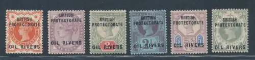 1892 Niger Coast Protectorate SG n. 1/6 British Protectorate Oil River, MH*