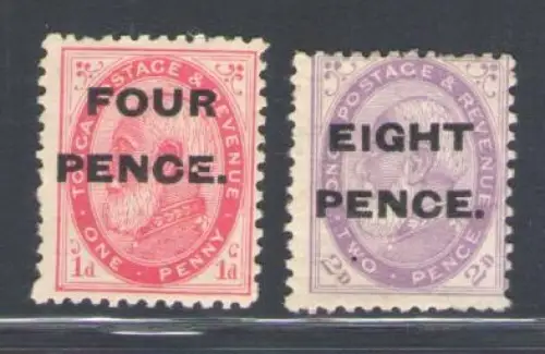 1891 Tonga - Stanley Gibbons Nr. 5/6 - MH*