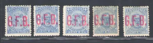 1893 Tonga - Stanley Gibbons Nr. O1/O5 - MH*