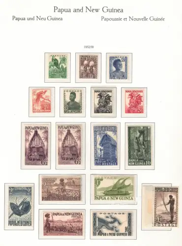 1952 Papua und Neuguinea, Stanley Gibbons Nr. 1/15, Ordentliche 15 Werte, postfrisch**