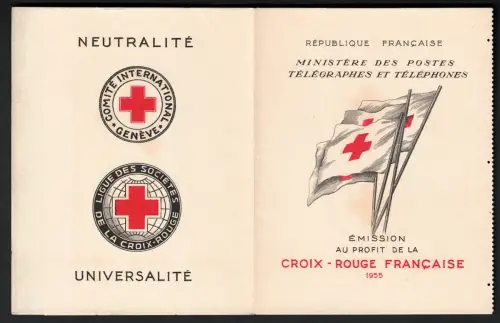 1955 FRANKREICH, Libretto Croce Rossa # 1049, postfrisch **