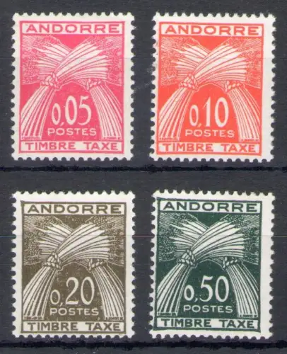1961 Französisch-Andorra, Segnatasse Nr. 42/45 - postfrisch**