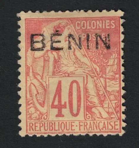 1892 Benin, 40 Cent rot orange #11, MH*