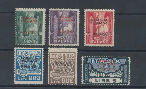 1923 SOMALIA, Nr. 49/54, Marsch auf Rom, 6 Werte, postfrisch**