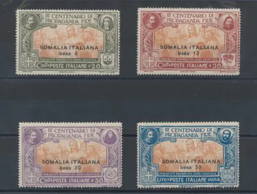 1923 SOMALIA, Nr. 45/48, Propaganda Fide, 4 Werte, postfrisch**