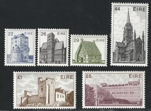 1982 IRLAND, # 1487/92 Irische Architektur, postfrisch **