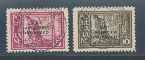 1930 ÄGÄIS, # 19/20 Hohe Werte Hydrologischer Kongress, gebraucht