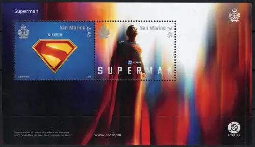 2025 SAN MARINO, Superman, Comics, postfrisch**