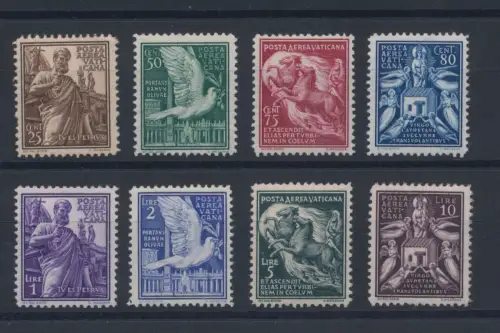 1938 Vatikan, Luftpost A1/A8, verschiedene Themen, 8 Werte, postfrisch**