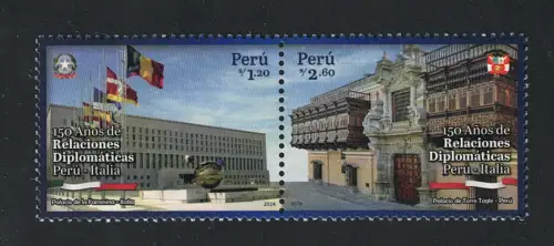 2025 Peru, Gemeinsame Ausgabe mit Italien, Diplomatische Beziehungen, postfrisch **