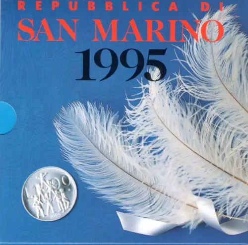 1995 Republik San Marino, Divisionsmünzen, komplette Serie FDC