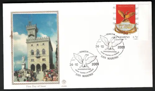 2003 SAN MARINO, Teatro Fenice # 1962, 3,72 Euro polychrom, gebraucht FDC