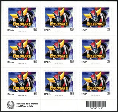 2025 Italien, Republik, Minifoglio Goldrake, postfrisch**