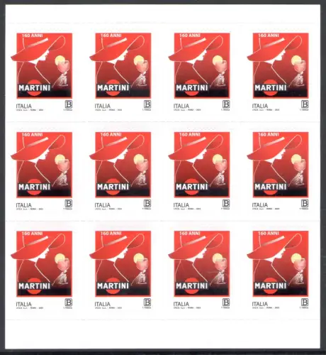 2023 Italien, Republik, Minifoglio, Martini - postfrisch **