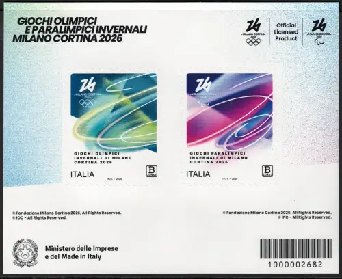 2026 Italien, Republik, Olympische und Paralympische Spiele, Bogen, postfrisch **