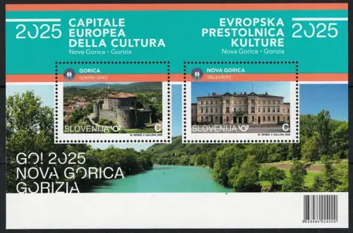 2025 Slowenien, Gemeinschaftsausgabe mit Italien, Gorizia und Nuova Gorica, postfrisch **