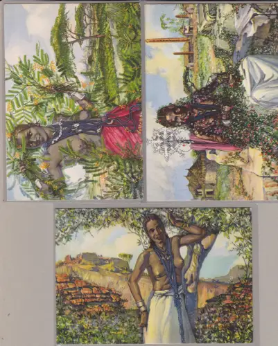 1930 AK 'BLUMEN OSTAFRIKAS' SERIE VON 6 NEU