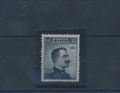 1909 Königreich, 'Michetti klein' 15 Cent, Druckdruck, zentriert Nr. 86 postfrisch ** Zertifikat - Raybaudi Expertise