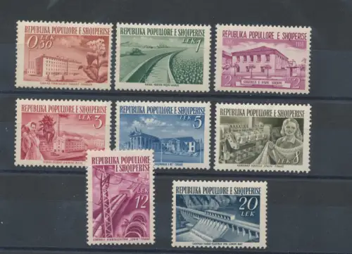 1953 ALBANIEN - Rekonstruktion Ordentliche Serie, Yvert Nr. 454-61, postfrisch **