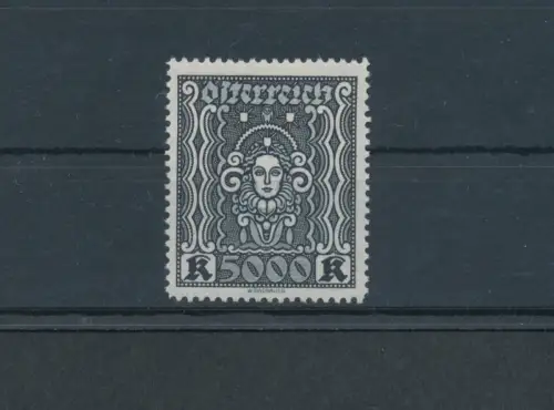 1923-24 ÖSTERREICH, Nr. 324 - 5000 Kr Schiefer, Allegorien Ergänzungswerte gezackt 12 1/2 , 1 Wert - postfrisch **