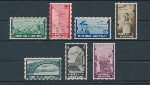 1940 ALBANIEN Italienische Besetzung, Luftpost - Ordentliche Serie Nr. 5/11, postfrisch **