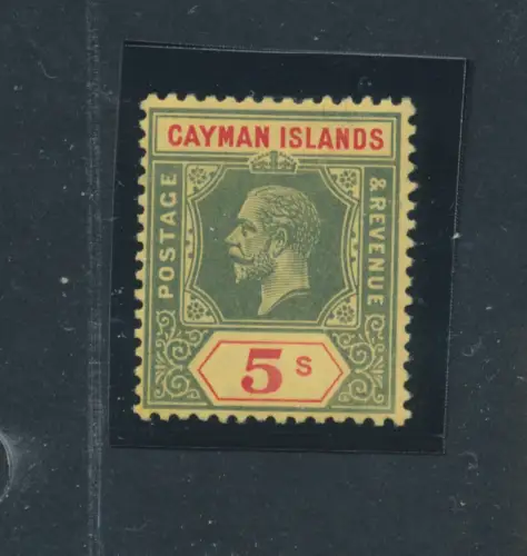 1912 CAYMAN ISLANDS, Stanley Gibbons Nr. 51 - 5 Scellini grün und rot gelb - Giorgio V - postfrisch **