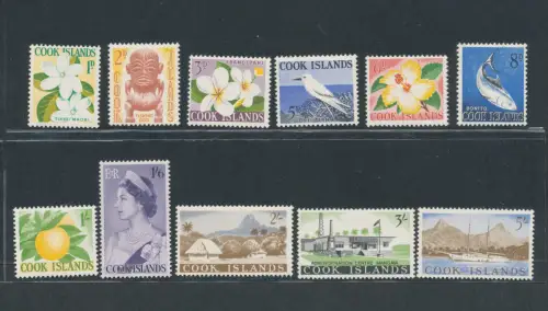 1960 Cook Islands, Stanley Gibbons Nr. 163/73 - Serie von 11 Werten - postfrisch **