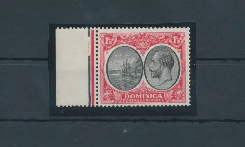 1923 DOMINICA - Stanley Gibbons Nr. 74 - 1 1/2 schwarz und scharlachrot - postfrisch **