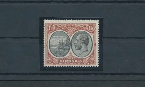 1923 DOMINICA - Stanley Gibbons Nr. 75 - 1 1/2 schwarz-rotbraun - postfrisch **