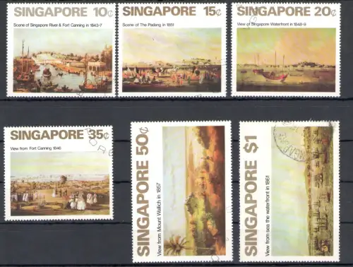 1971 Singapur - Yvert Katalog Nr. 143/48 - Singapur im 19. Jahrhundert - gebraucht