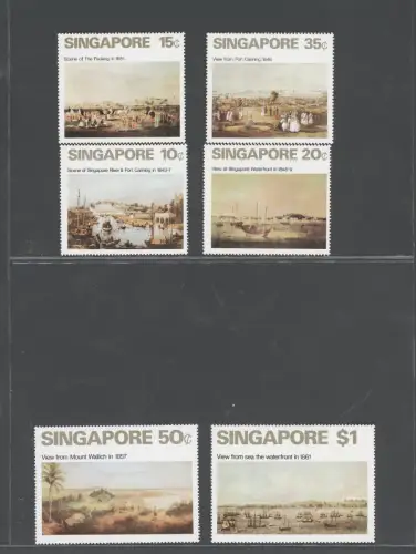 1971 Singapur - Yvert Katalog Nr. 143/48 - Singapur im 19. Jahrhundert - postfrisch **