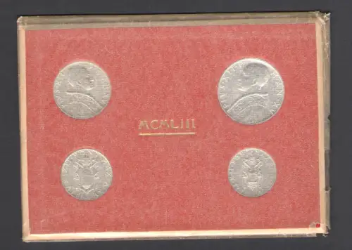 1953 Vatikan, PIUS XII., kompletter Jahrgang FDC - mit seiner Schutzkarte aus der Zeit