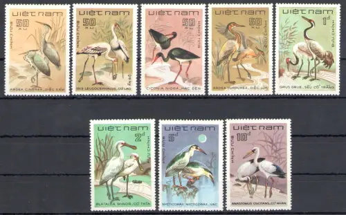 1983 Vietnam - Flamingos - Yvert Katalog Nr. 470-77 - 8 Werte - postfrisch **