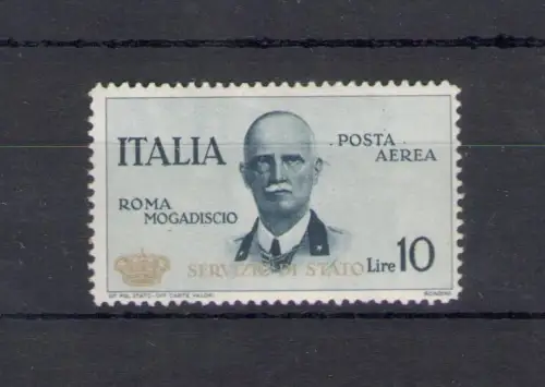 1934 Italien - Flugdienst - 10 Lire Schiefer 'Coroncina' - postfrisch **
