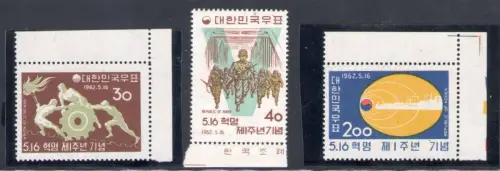 1962 Südkorea - Jahrestag Mai Revolution - Yvert 270/72 - postfrisch **