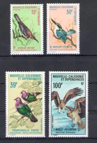 1970 Neukaledonien - Yvert 364/65 + PA 110/11 - Vögel - postfrisch **